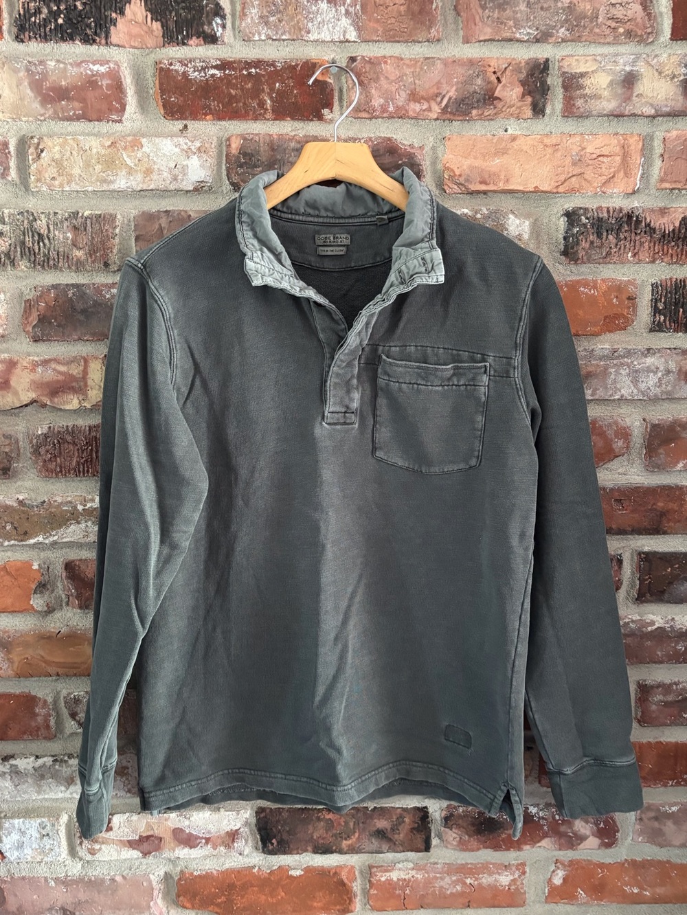 Oobe Brand Green Cotton Hatteras Pullover Sweater Sweatshirt Top, S